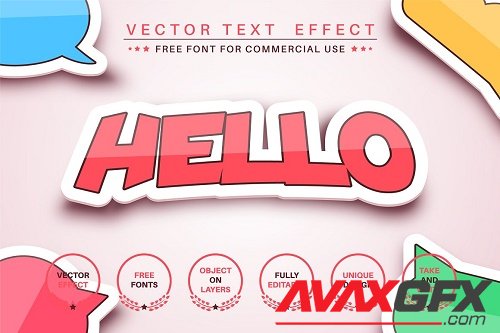 Sticker - editable text effect, font - 6251514