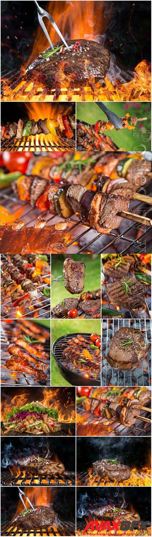 Barbecue and kebab stock photo