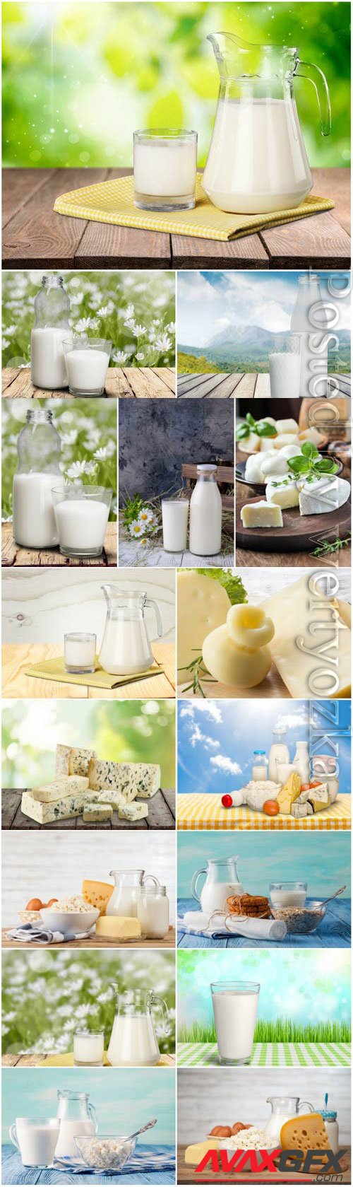 Dairy products, fresh milk stock photo