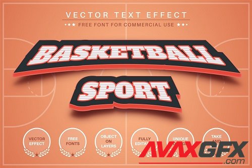 Basketball - editable text effect - 6255474