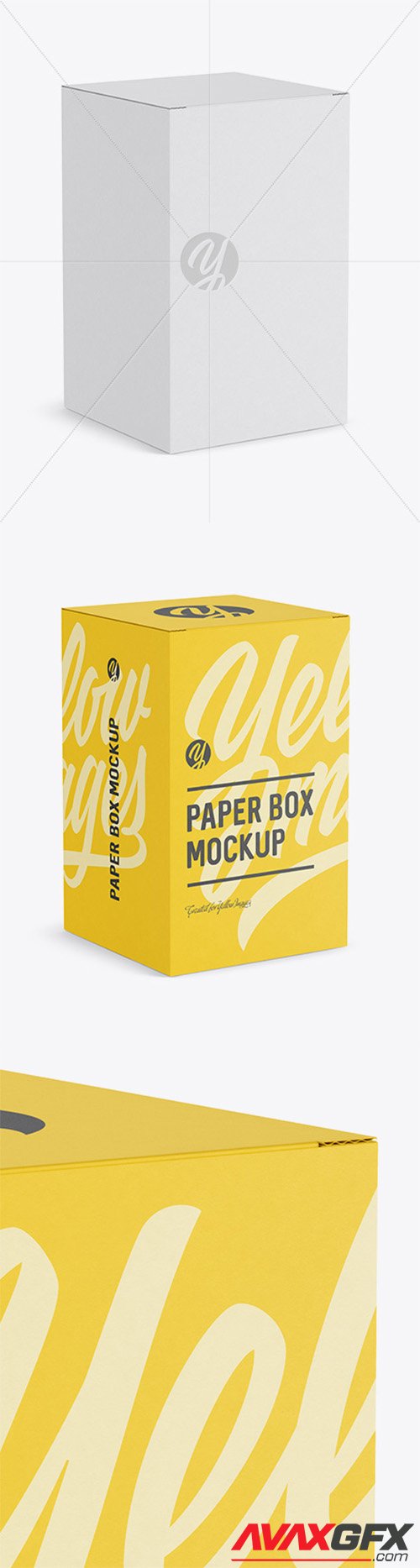 Paper Box Mockup - Half Side View (high-angle shot) 20559