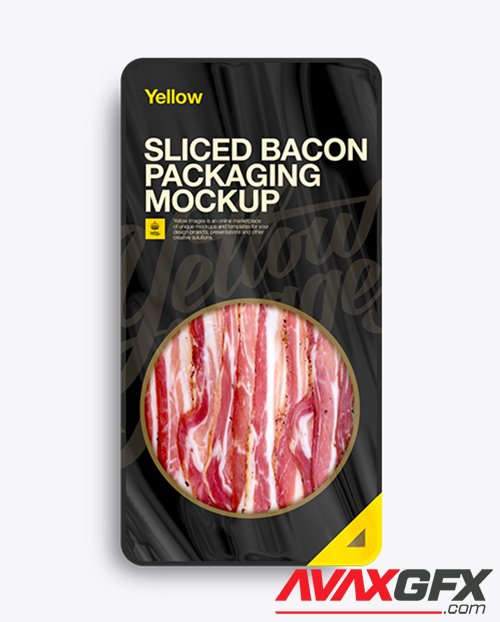 Plastic Vacuum Tray W/ Bacon Mockup 11126