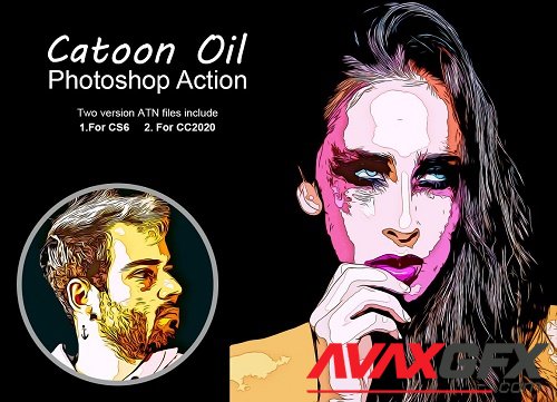 Cartoon Oil Photoshop Action - 5299110