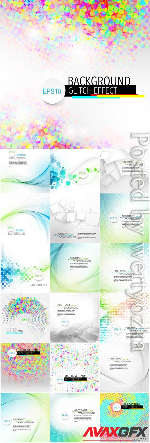 Abstract backgrounds with highlights and waves in vector