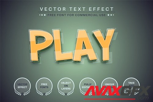 Play game - editable text effect - 6260492