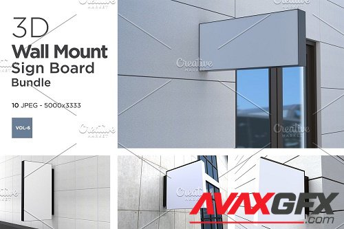 Wall Mount Sign Mockup Set Vol-6 - 6259464