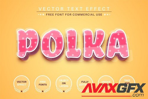 Polka Dot - editable text effect - 6260633