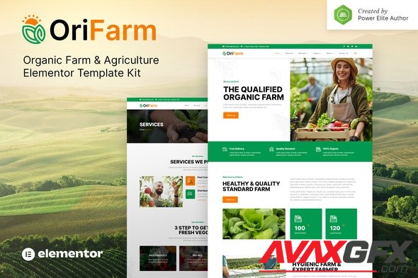 ThemeForest - OriFarm v1.0.0 - Organic Farm & Agriculture Elementor Template Kit - 32822852