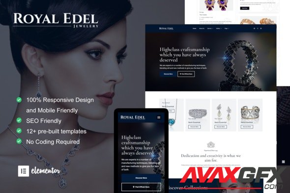 ThemeForest - Edel v1.0.0 - Luxury Jewelry Elementor Template Kit - 32814169