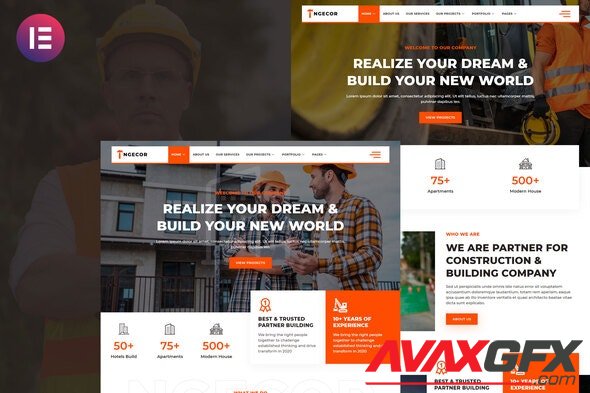 ThemeForest - Ngecor v1.0.0 - Construction & Building Company Elementor Template Kit - 32773545