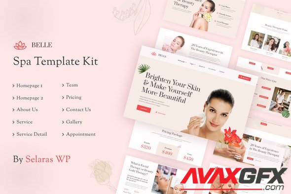 ThemeForest - Belle v1.0.1 - Beauty Spa Elementor Template Kit - 32512348