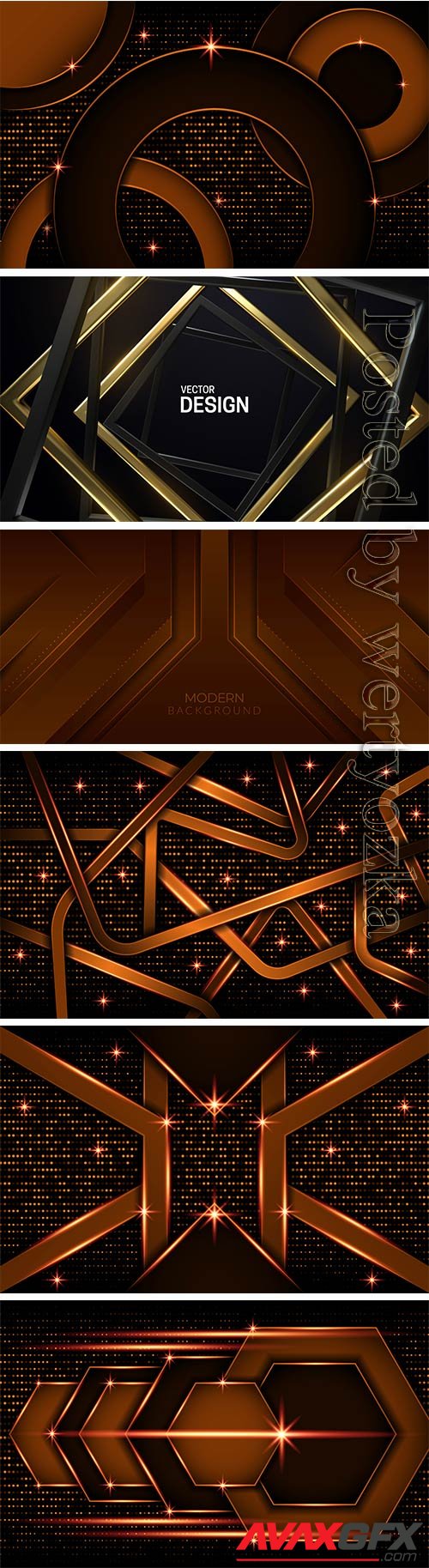 Realistic gold and black line textured background