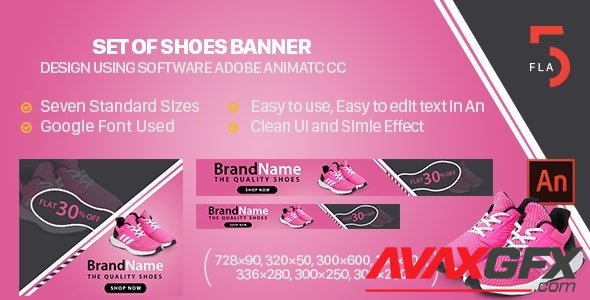 CodeCanyon - Shoes Banner Ad Animated HTML5 - Animate CC v1.0 - 32822976