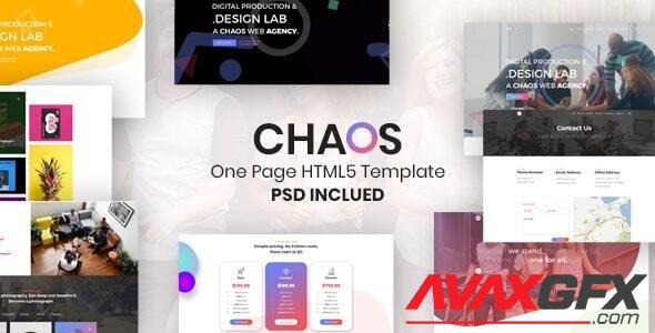 ThemeForest - Chaos v1.0 - Creative Parallax One Page HTML5 Template (Update: 4 July 19) - 21265907