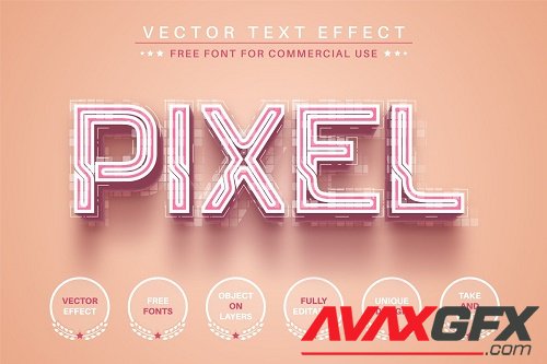 Pixel - editable text effect - 6265353