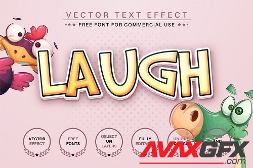 Laugh - editable text effect - 6266472