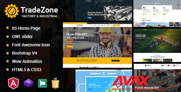 ThemeForest - TradeZone v1.0 - Industry One Page Angular Template - 28360997