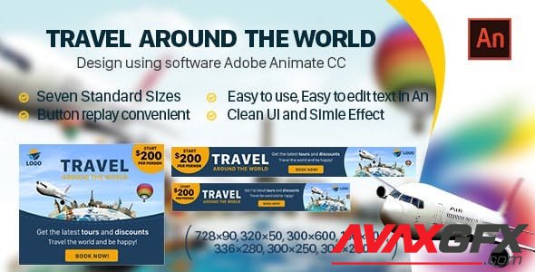 CodeCanyon - Travel Banner Ad HTML5 - Animate CC v1.0 - 32876763
