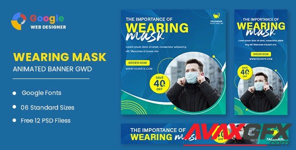 CodeCanyon - Wearing Mask Animated Banner GWD v1.0 - 32877075