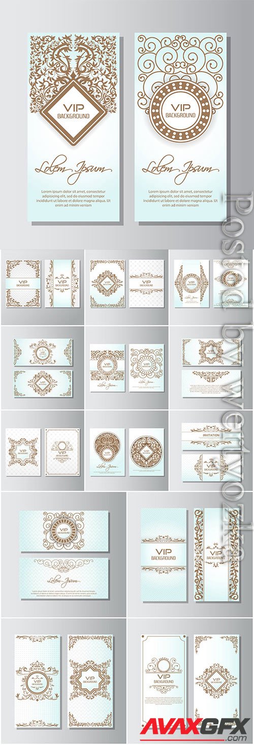 Luxury vip cards in vector