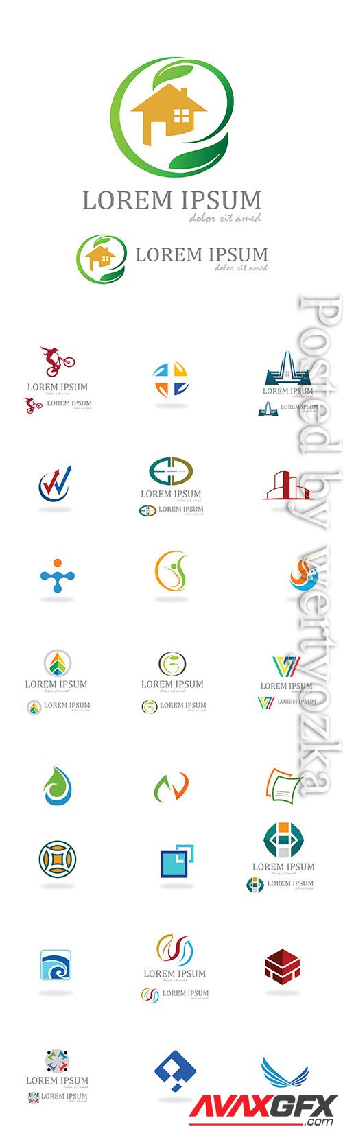 Assorted logos in vector