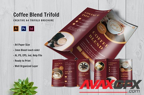 Coffee Blend Trifold Brochure 2SAXPZW