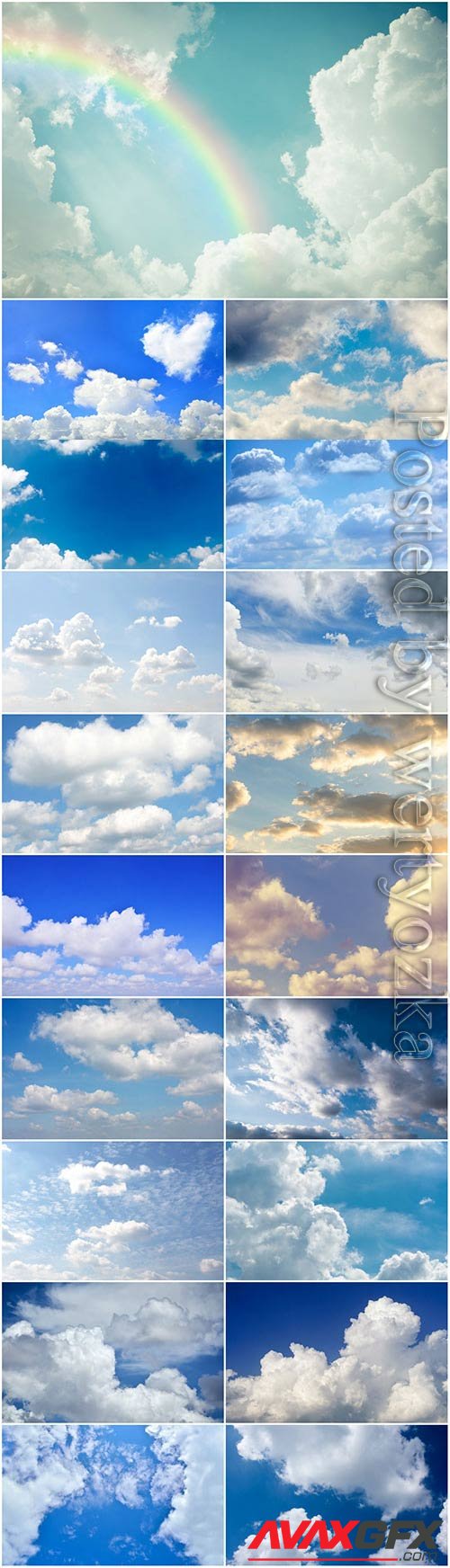 Beautiful sky with clouds stock photo