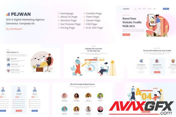 ThemeForest - Pejwan v1.0.0 - SEO & Digital Marketing Agency Template Kit - 32924397