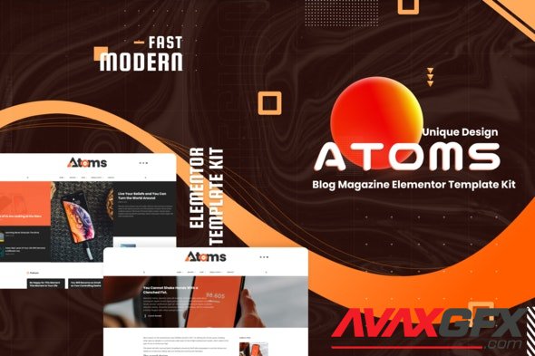 ThemeForest - Atoms v1.0.0 - Blog & Magazine Elementor Template Kit - 32840569