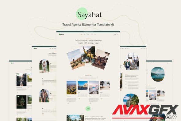 ThemeForest - Sayahat v1.0.0 - Travel Agency Elementor Template kit - 32874657