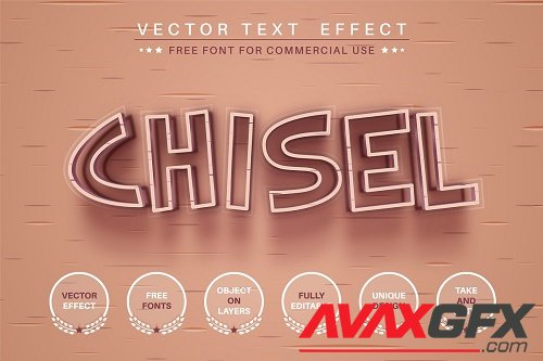 Chisel - editable text effect - 6273832