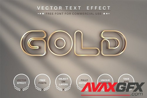 Gold - editable text effect - 6276293