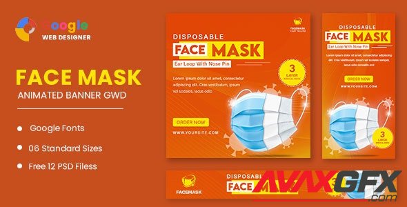 CodeCanyon - Face Mask Animated Banner Google Web Designer v1.0 - 32934691