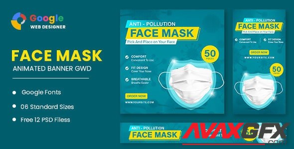 CodeCanyon - Face Mask Animated Banner Google Web Designer v1.0 - 32917419