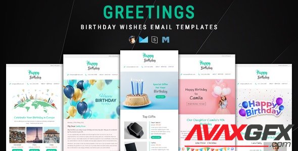 ThemeForest - Greetings v1.0 - Birthday Wishes Email Templates Bundle - 32720427