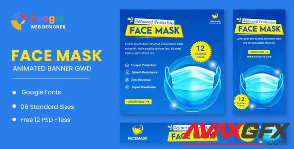 CodeCanyon - Face Mask Animated Banner Google Web Designer v1.0 - 32892636