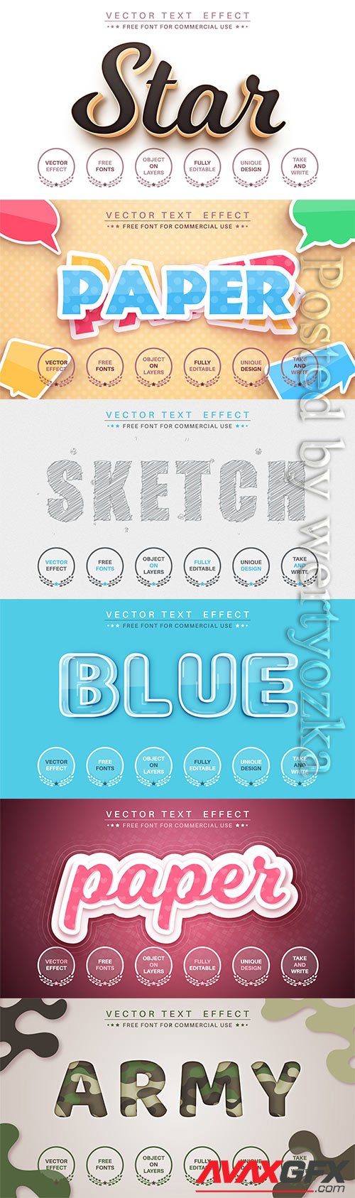 3d editable text style effect vector vol 566