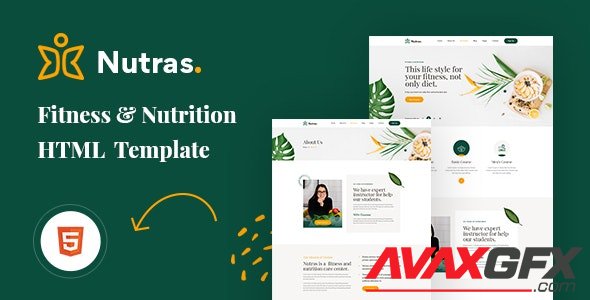 ThemeForest - Nutras v1.0 - Fitness & Nutrition Bootstrap 5 Template - 32750190