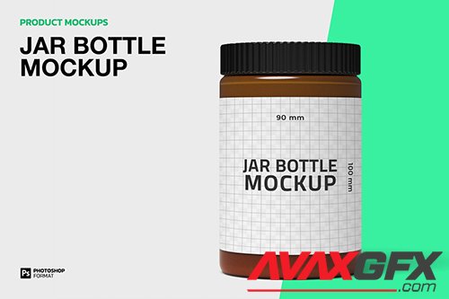 Jar Bottle - Mockup SR7R4TF
