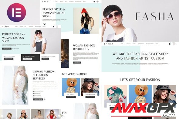 ThemeForest - Fasha v1.0.0 - Woman Fashion & Shop eCommerce Elementor Template Kit - 32950583