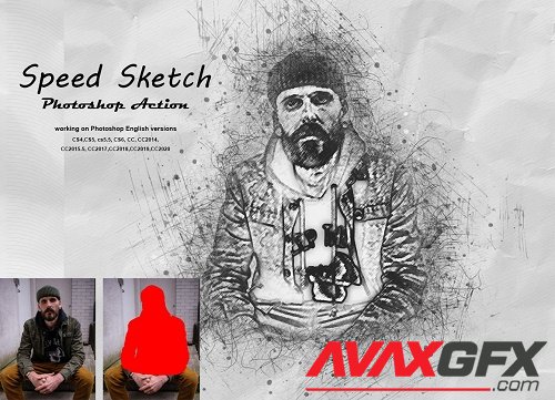 Speed Sketch Photoshop Action - 5385541