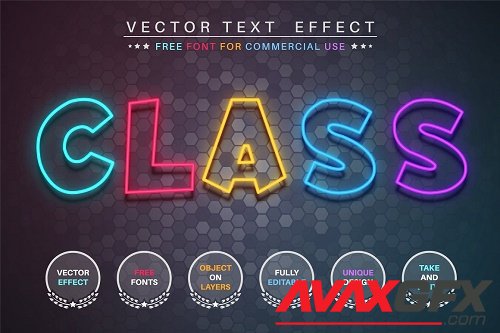 Color class - editable text effect - 6289622