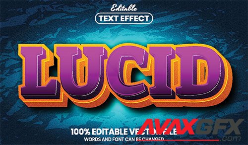 Lucid text, font style editable text effect