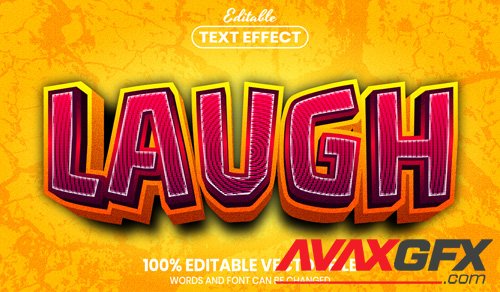 Laugh text, font style editable text effect