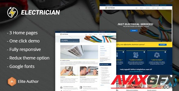 ThemeForest - Electrician v1.0 - Electrical And Repair Service WordPress Theme (Update: 6 June 21) - 20599613
