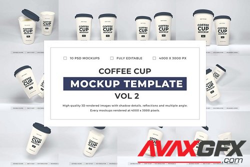 Coffee Cup Mockup Template Bundle Vol 2 - 1076820