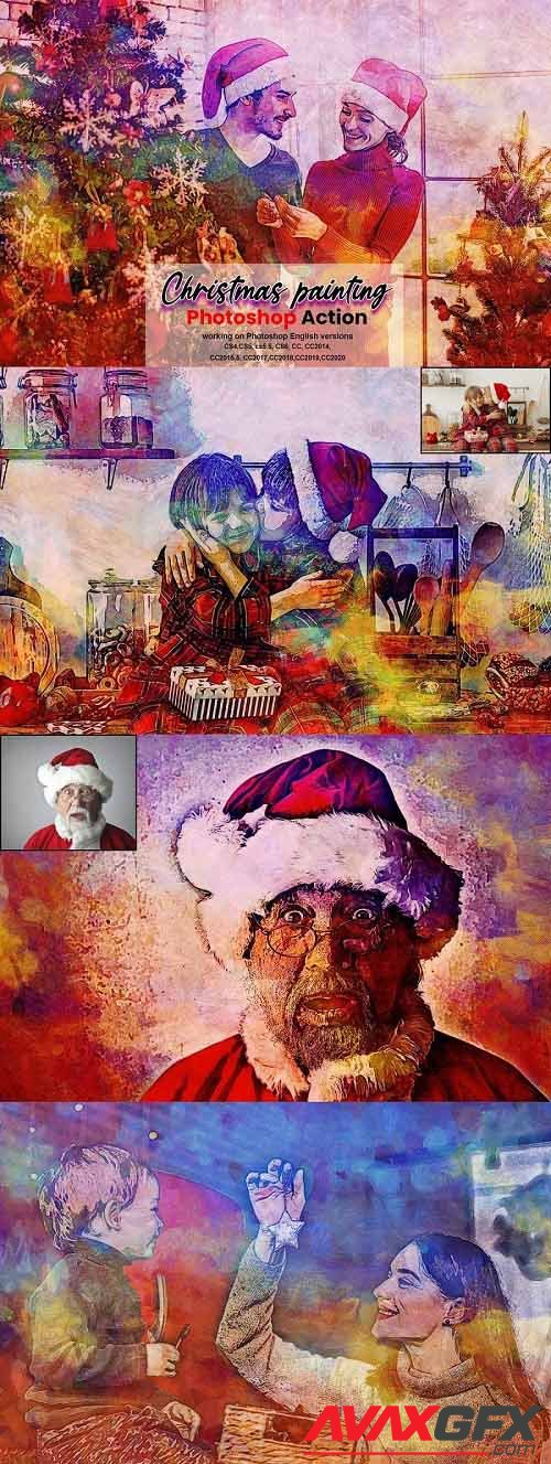 Christmas Painting Photoshop Action 5636427