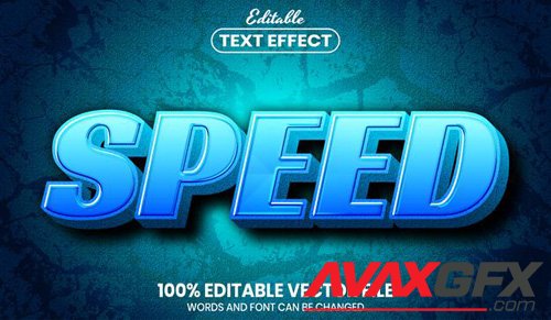 Speed text, font style editable text effect