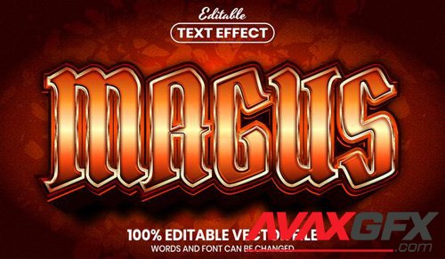 Magus text, font style editable text effect