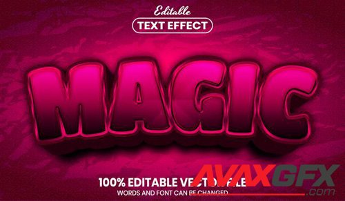 Magic text, font style editable text effect